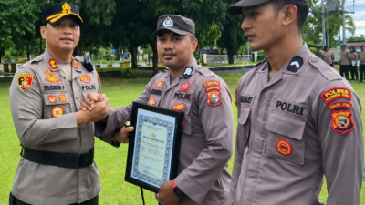 Dari Tugas Kepolisian ke Mimbar MTQ, Brigpol Faqih Raih Penghargaan Kapolres Halut