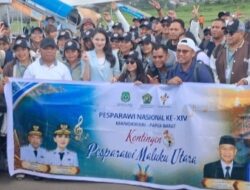 Kawal 284 Duta Pesparawi, Gubernur Malut dan Bupati Halut Tumpah Ruah Bersama Ribuan Warga di Manokwari