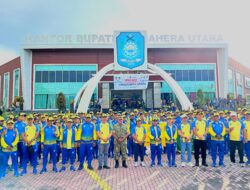 Bidik Juara Umum dan Sukses Tuan Rumah, 396 Personel Kontingen Halut Resmi Dikukuhkan Bupati Piet