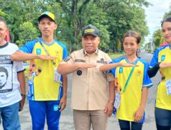 Borong Empat Emas, Sepatu Roda Halut Dominasi Nomor 500 dan 1.000 Meter PORPROV V Malut