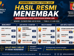 Halut Rebut Tiga Gelar Menembak Porprov V, Tidore Unggul di Air Rifle Match