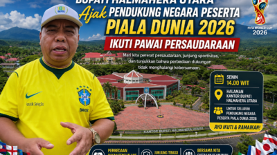 Bupati Halmahera Utara Ajak Pendukung Negara Peserta Piala Dunia 2026 Ikuti Pawai Persaudaraan