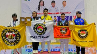 Personel Brimob Polda Malut Raih Juara III Taekwondo PORPROV V Maluku Utara 2026