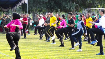 HUT Bhayangkara ke-80, Polres Halut Perkuat Sinergi TNI-Polri dan Instansi Vertikal Lewat Olahraga Bersama