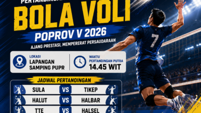 Resmi Dibuka, Cabor Bola Voli Porprov V Malut 2026 Hadirkan Tiga Laga Putra di Tobelo