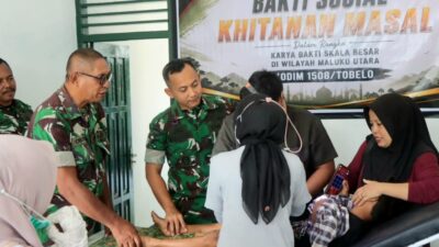Kodim 1508/Tobelo Khitan 32 Anak di Malifut