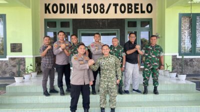 Kokohkan Stabilitas Wilayah, Kapolres Halut Sambangi Makodim 1508/Tobelo