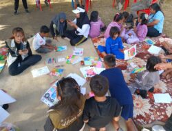 Pojok Kreatif Anak Jadi Magnet Festival Lentera Hibualamo 2026, Puluhan Bocah Asyik Menggambar dan Berkreasi