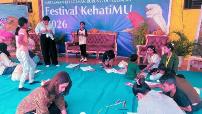 ‎Ceria Anak-Anak Tobelo Kenali Satwa Endemik Lewat Mewarnai di Festival KEHATIMU 2026