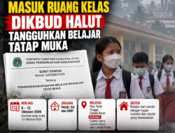 Kabut Asap Masuk Ruang Kelas, Dikbud Halut Tangguhkan Belajar Tatap Muka